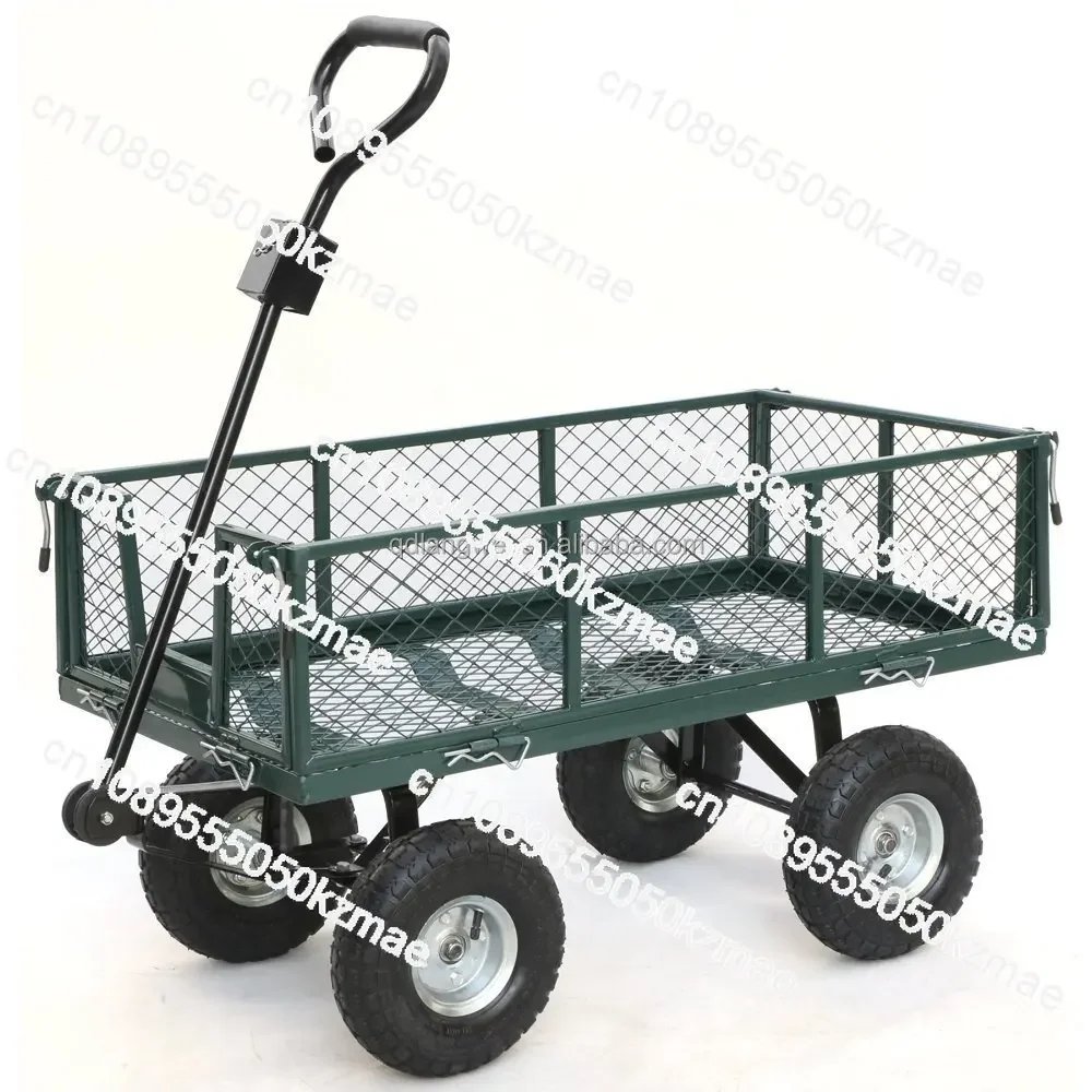 

Small Green Steel Tool Car Net Garden Wagon