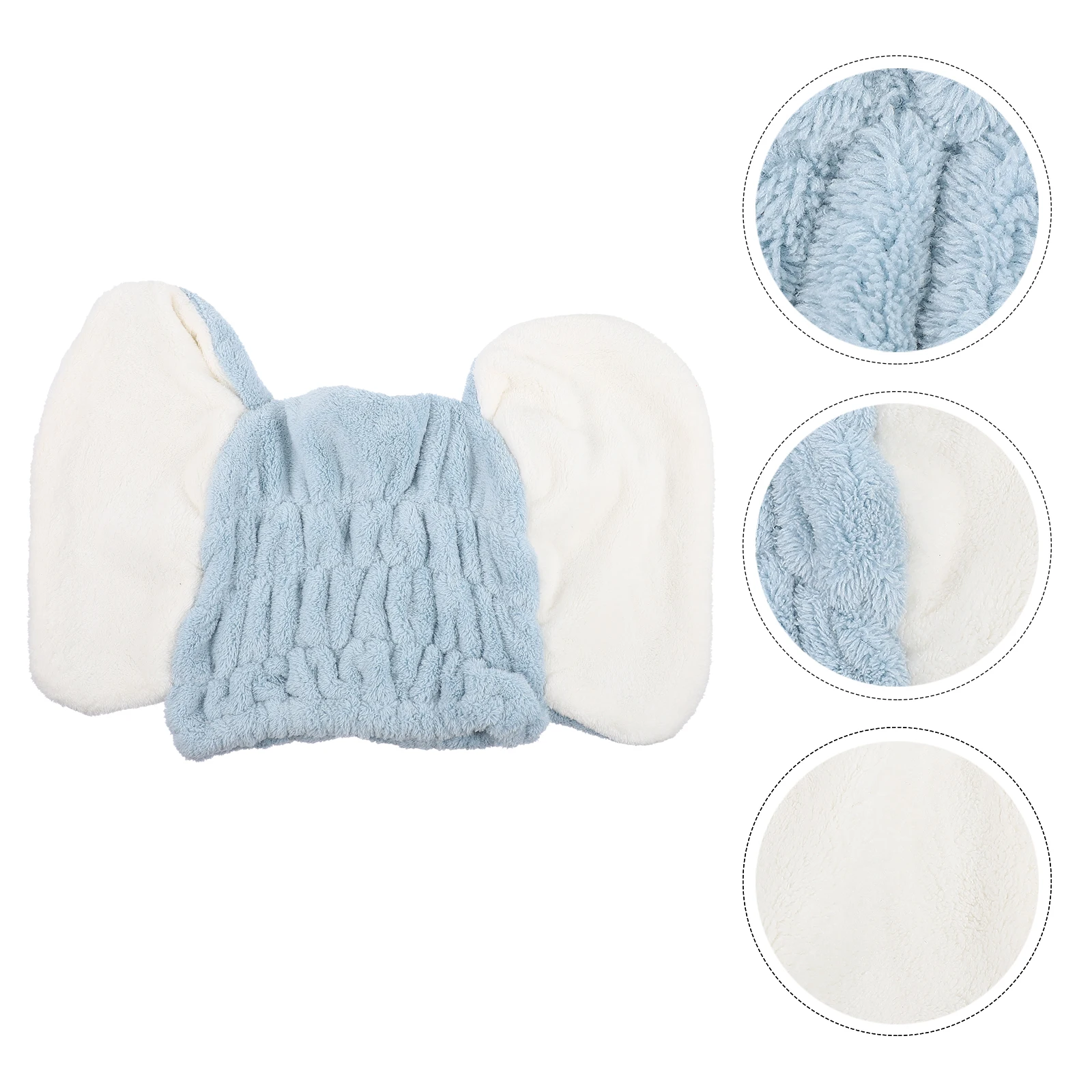 

2pcs Hair Dry Towelshower Bathing Hat Comfortable Bath Hat Lovely Cartoon Design Quick Drying Hair Wrap Face Washing Make-Up