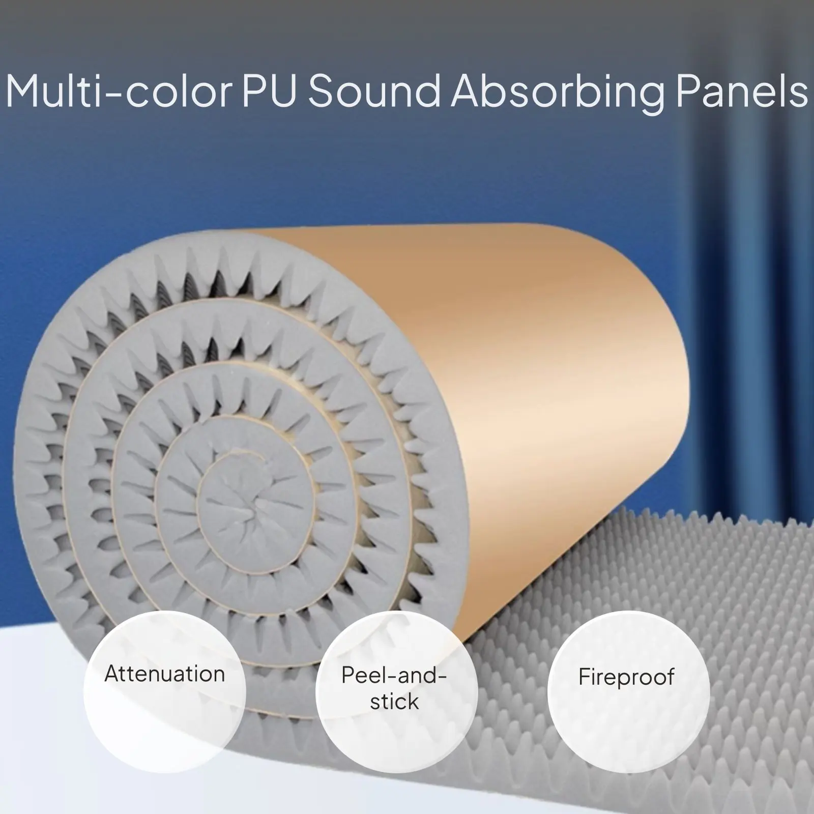 Selbstklebender Wandaufkleber aus schalldichtem Schaumstoff mit Akustikplatte