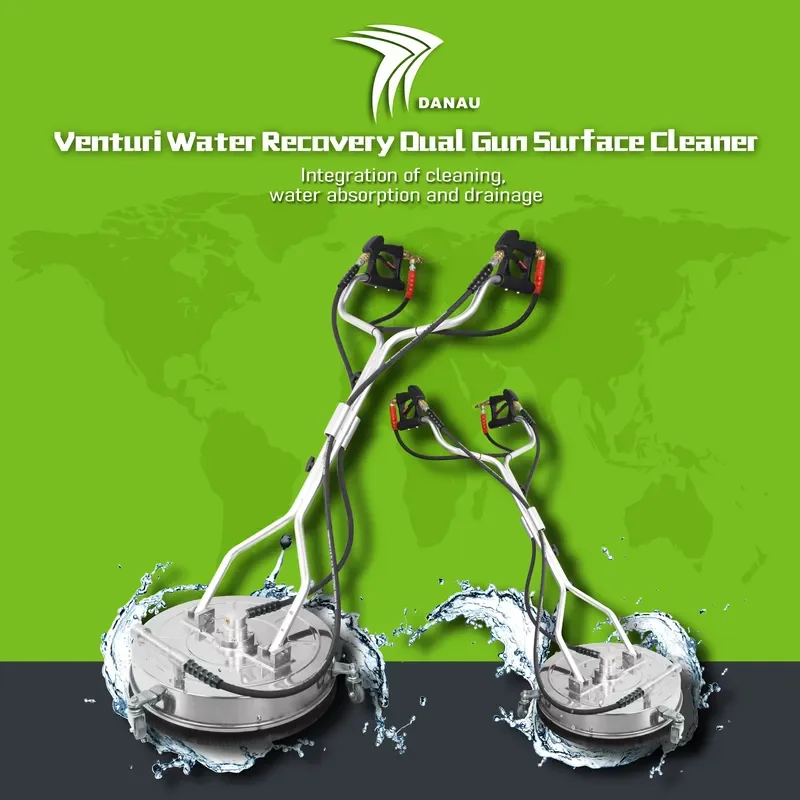 DANAU High Pressure Washing Site 18inch Venturi Water Recovery Dual Surface Cleaner