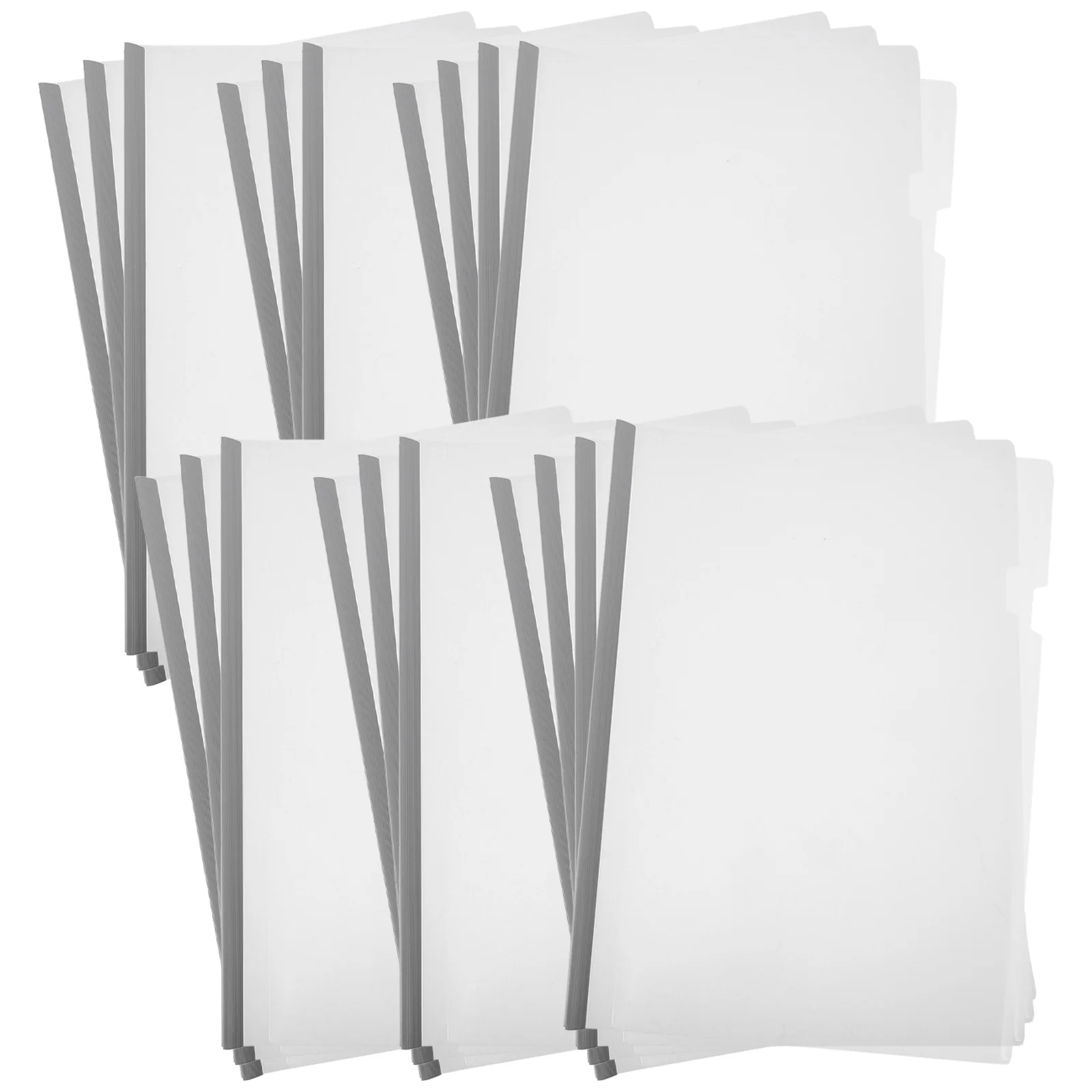 20Pcs Triangle Document Folders with Sliding Bars Heavy Duty A4 File Organizers for Papers Reports Receipts Clear Report Covers