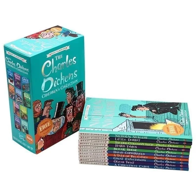 10 Books The Charles Dickens English Storybook Children Reading Kids Learning Gift