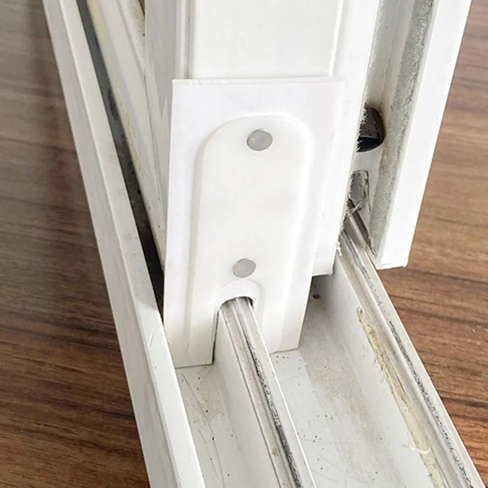 4Pcs Windproof Plastic Windproof Block Self-adhesive Window Sealing Block Push-pull Window Buffer Sliding Window