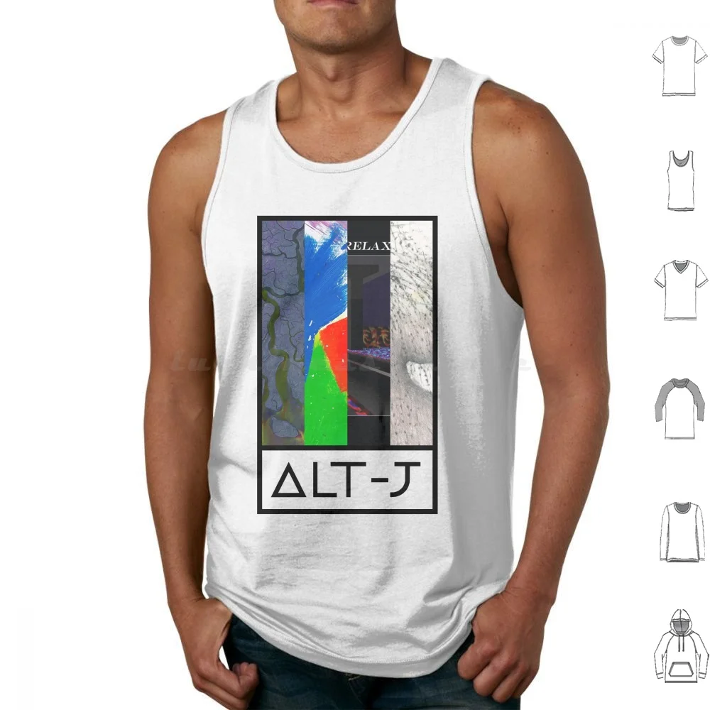 Copia de alt-j-discografía 2 camisetas sin mangas de algodón estampado Alt J Bon Iver Radiohead música Arcade Fire Indie álbum Pitchfork Beach