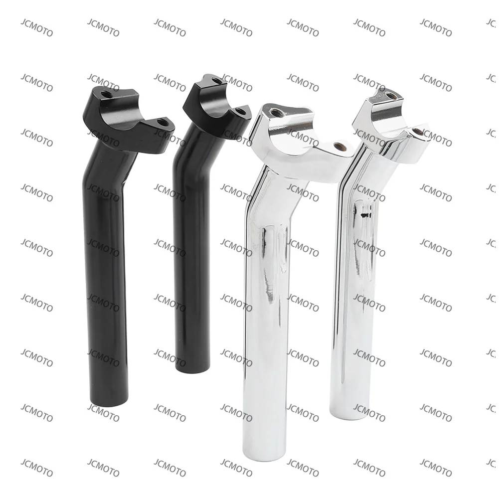 2x Aluminum Chrome/Black Motorcycle 8.5