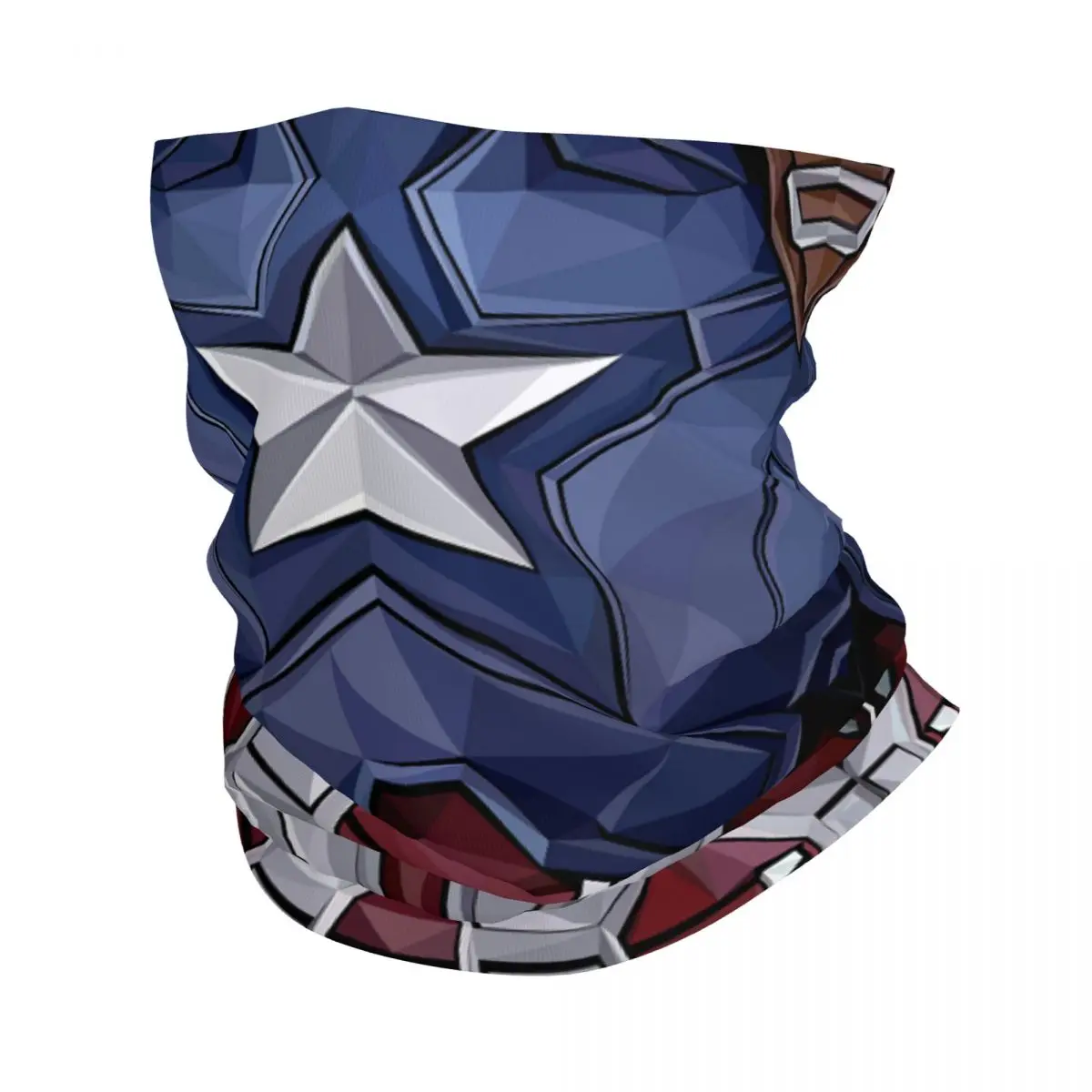 Custom Captain America Bandana Neck Gaiter UV Protection Face Scarf Cover Women Men Headwear Tube Balaclava