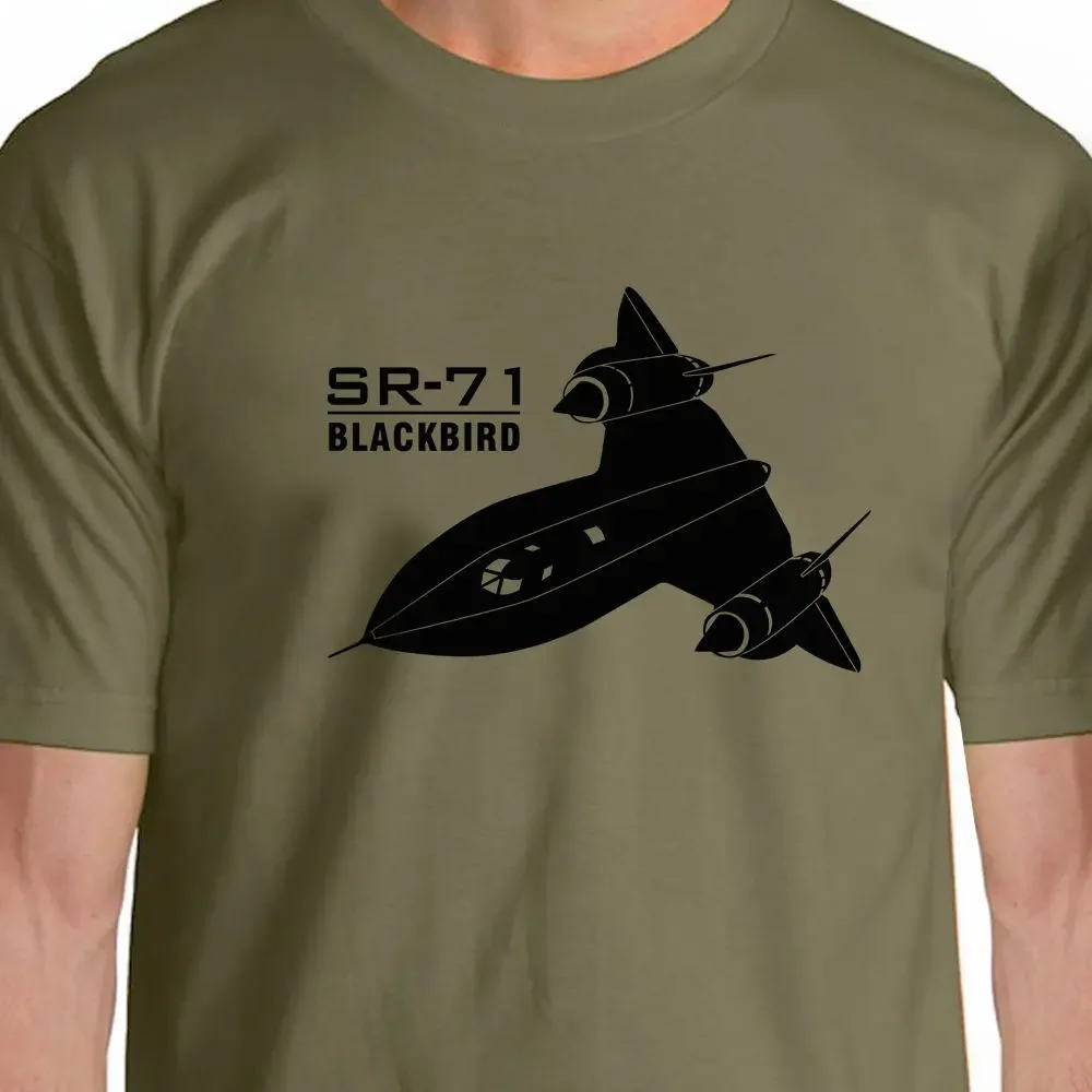 Vintage SR-71 Blackbird Strategic Recon Aircraft T-Shirt 100% Cotton O-Neck Summer Short Sleeve Casual Mens T-shirt Size S-3XL