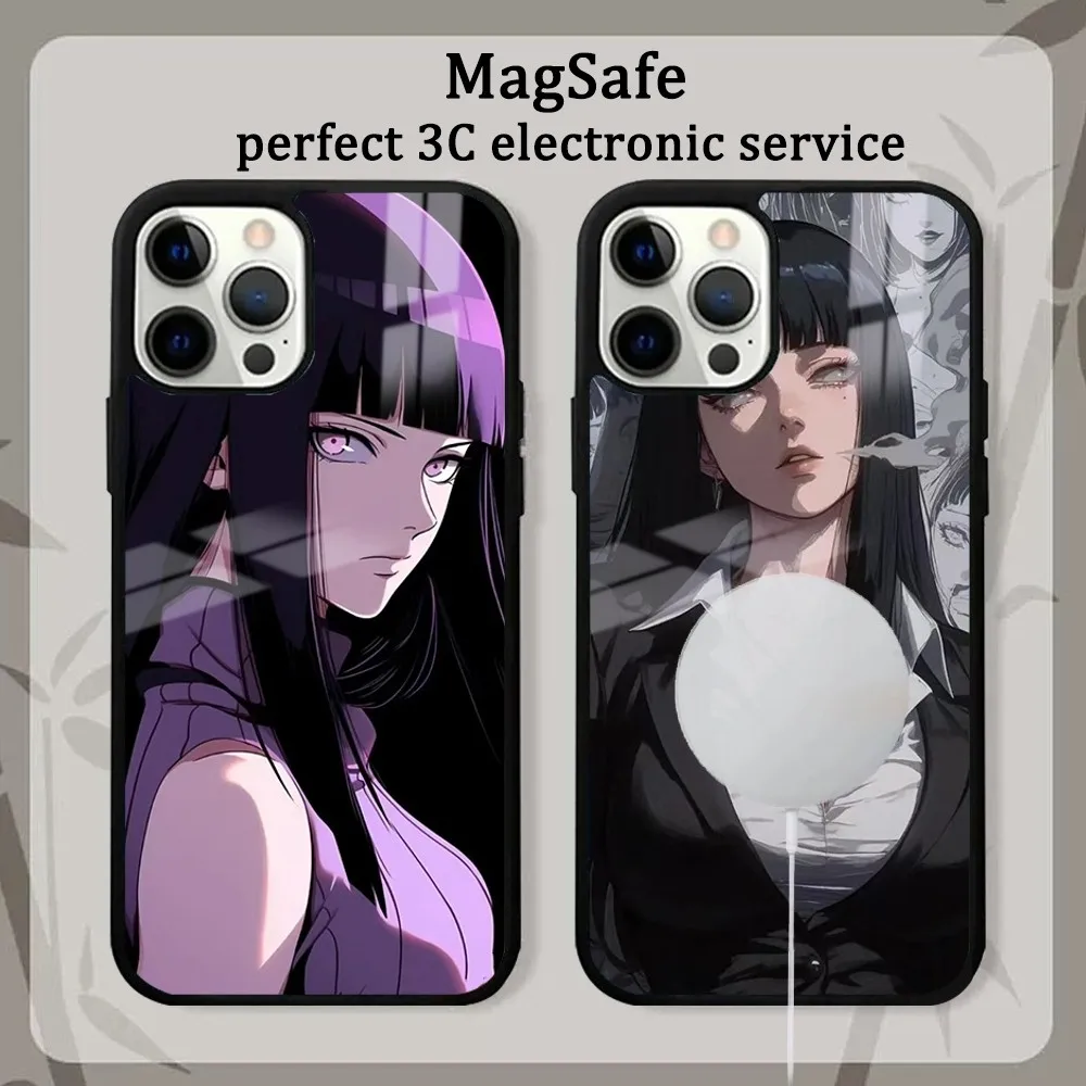 U-H-Hinata Hyuga Phone Case For iPhone 16 15 14 13 12 11 Pro Max Plus Mini Magsafe Mirror Wireless Magnetic Cover