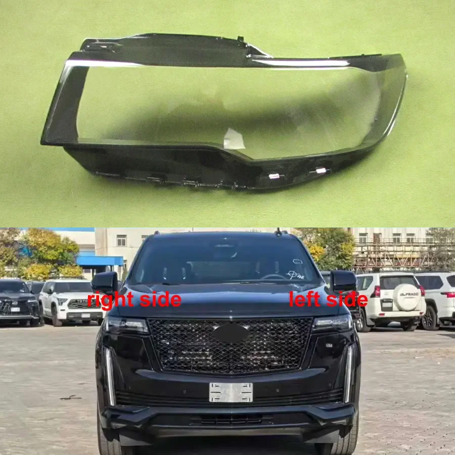 For Cadillac Escalade 2021 2022 2023 2024 Headlight Housing Shell Lamp Shade Lens Transparent Headlamp Cover Plexiglass