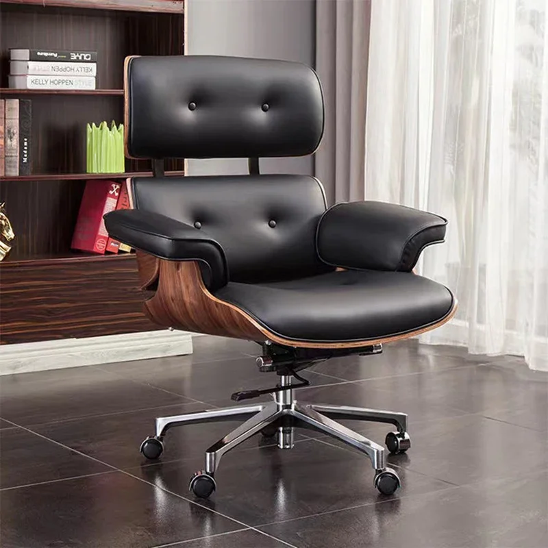 Office Chair High-Quality Simple Modern Luxury Relaxing Office Furniture Designer Leather Chair Comfortable Rotating Boss Chair