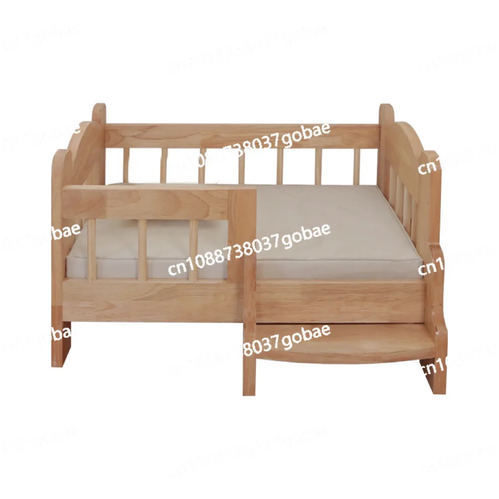 

Маленькая кровать из массива резинового дерева в пасторальном стиле для домашних животных, съемный и моющийся холщовый матрас, влагостойкий на всех сезонах