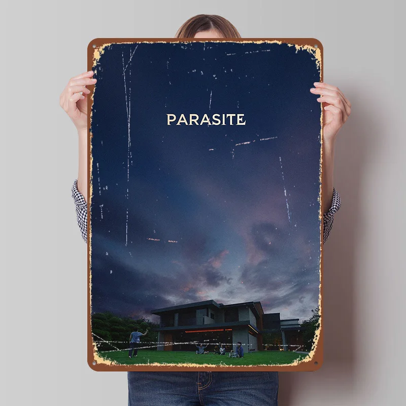 Parasite Metal Poster Customized Wall Art Retro Vintage Tinplate Signs for Man Cave Modern Home Decoration Luxury Office Decor