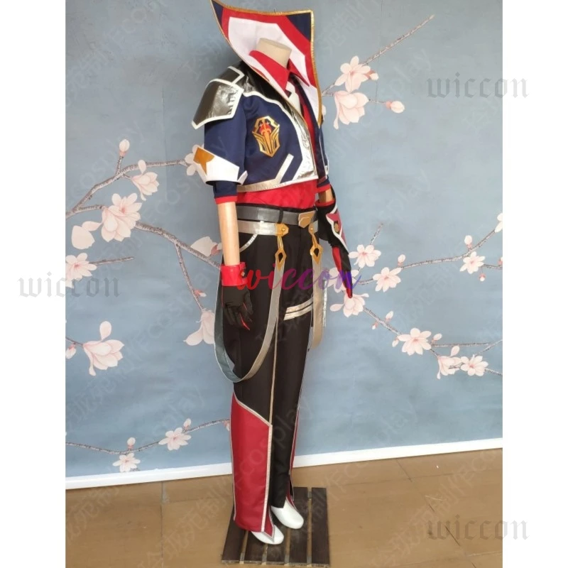 أزياء Ezreal التأثيرية أزياء المعركة الأكاديمية Ezreal مجموعات كاملة من أزياء LOL Battle Academia ملابس حفلات الهالوين للنساء والرجال