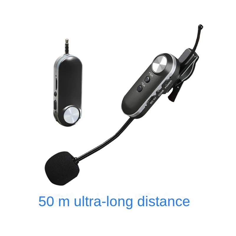 UHF Wireless Clip-on microfone, microfone condensador para Horn, trompete, clarinete, saxofone, violoncelo