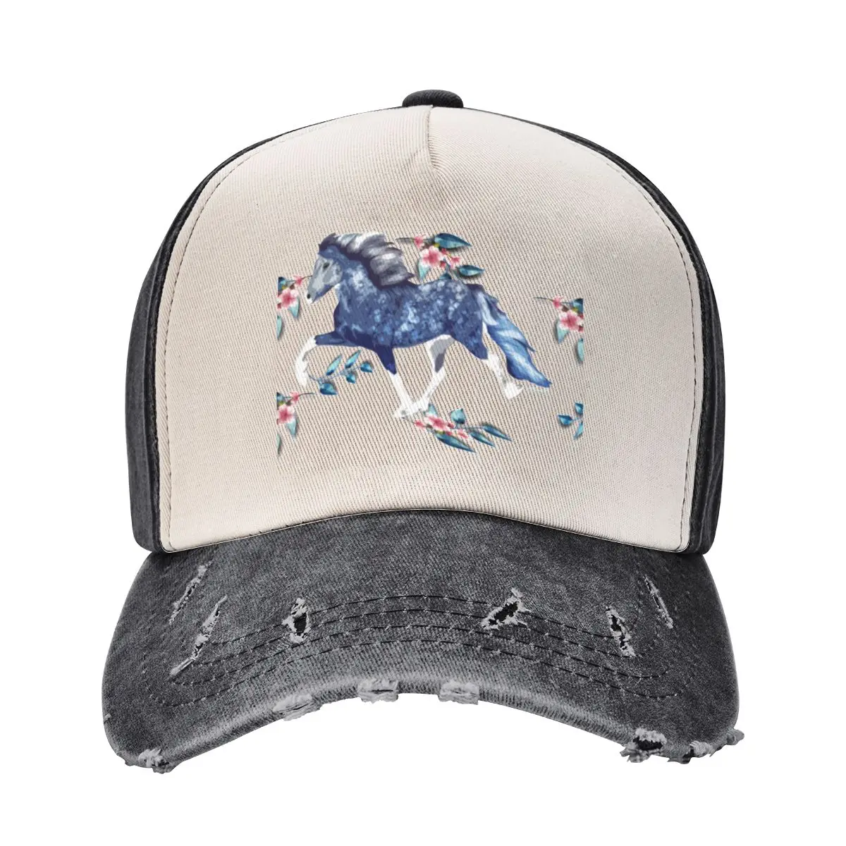 

Blámóea and the Flowers ~ Icelandic Horse Baseball Cap Sunscreen New Hat Hat men Women's Golf Clothing Men's