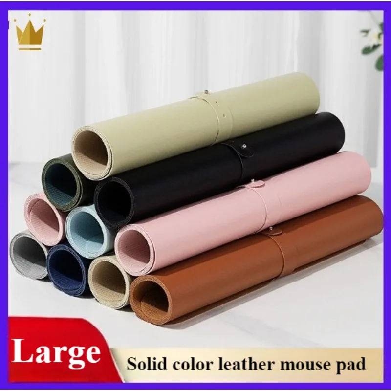 

Solid Color Simple Leather Mouse Pad Large Mouse Pad Computer Notebook Office Game Mouse Pad