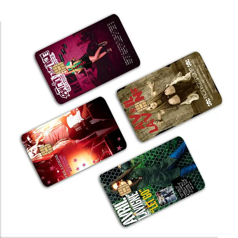 Singer A-A-Avril L-L-Lavigne Anmie Sticker Film Skin Cover for Credit Card Debit Bank Card Front