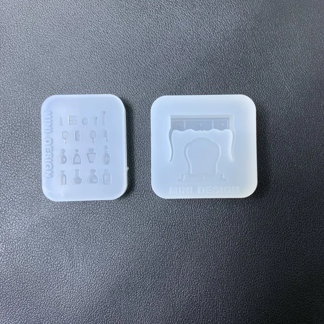 Dressing Table + Accessories Resin Casting Mold Silicone Mold Accessories Resin Liquid Mold Resin Keychain Silicone Mold Resin Mold view 6