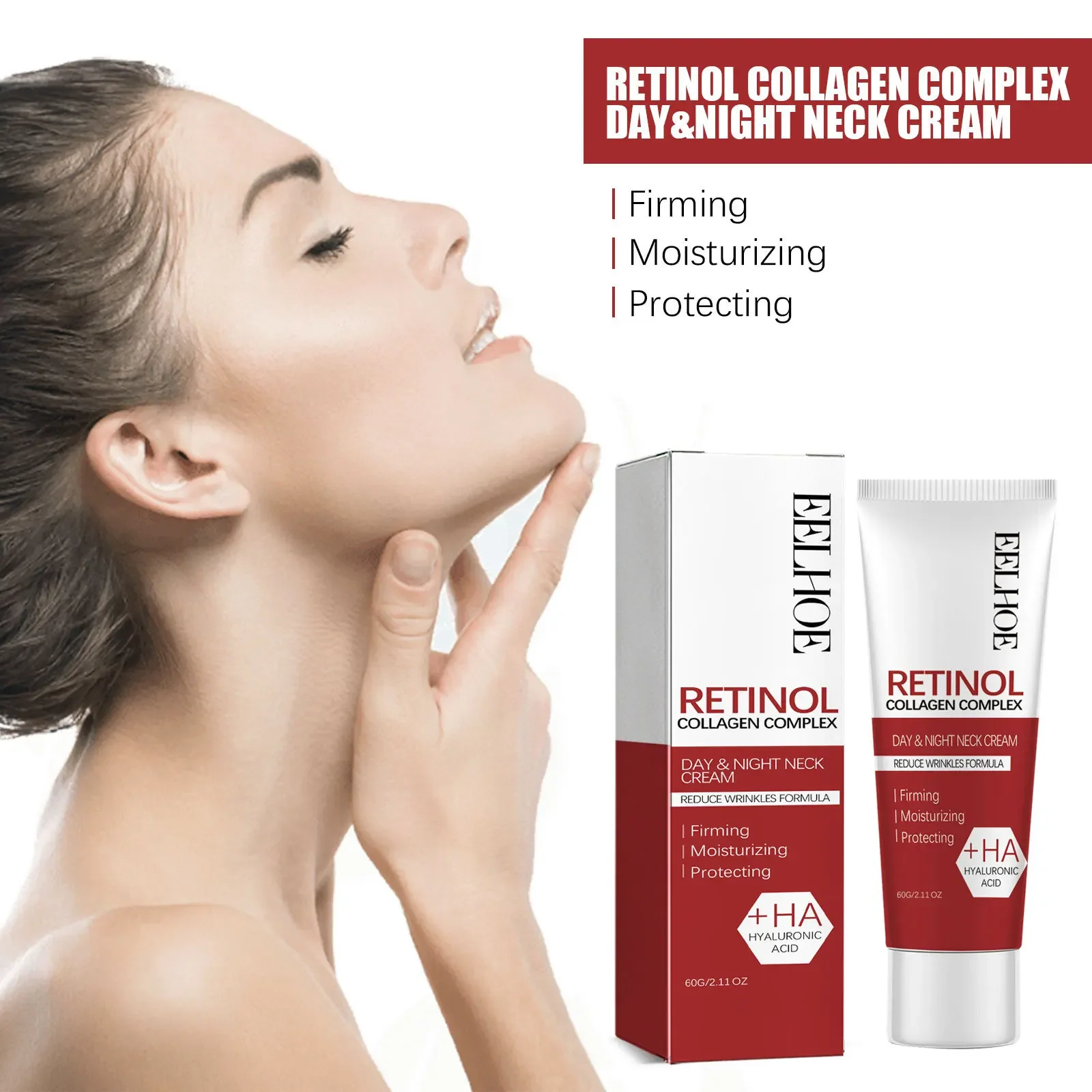 

Eelhoe Retinol Neck Firming Cream Fade Neck Fine Lines Moisturizing and Nourishing Hydrating Firming Cream Caring for Neck