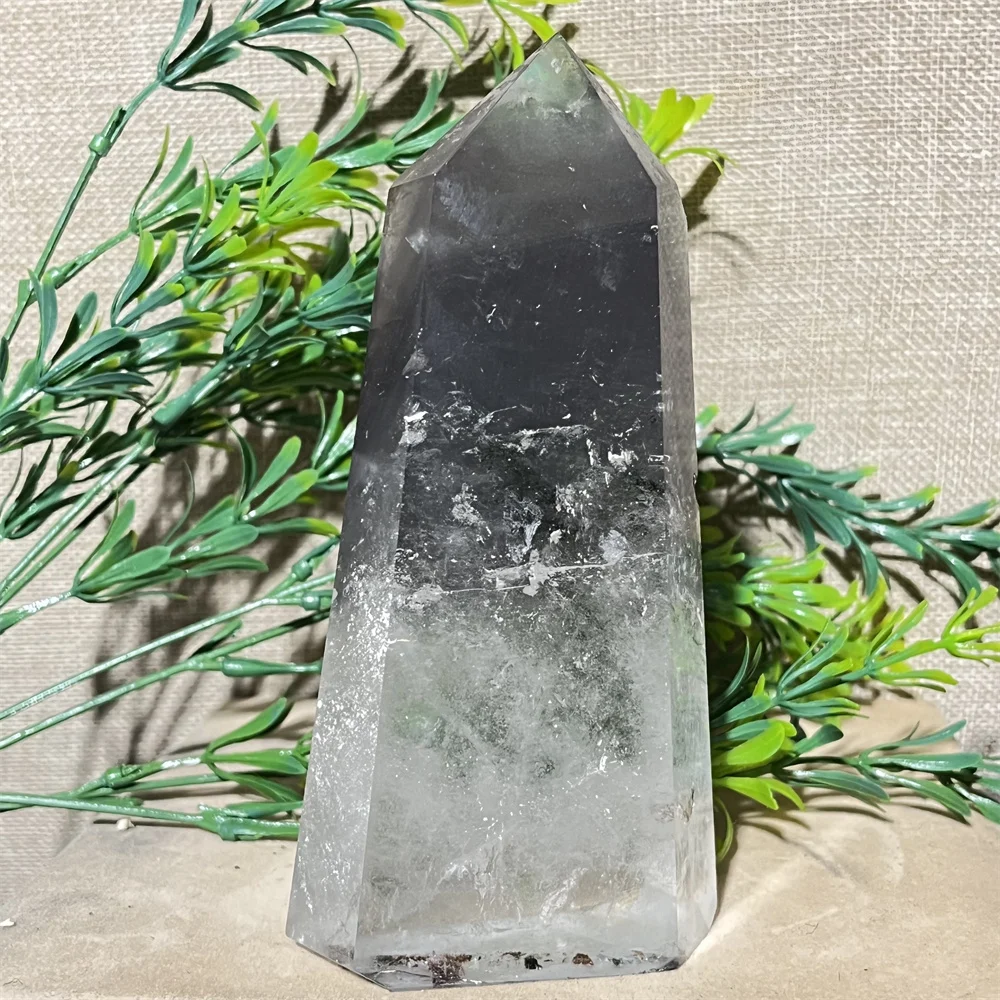 Green Garden Quartz Stone Crystal Natural Wand Point Tower Polished Phantom Healing Energy Reiki  Home Decoration Gemstones