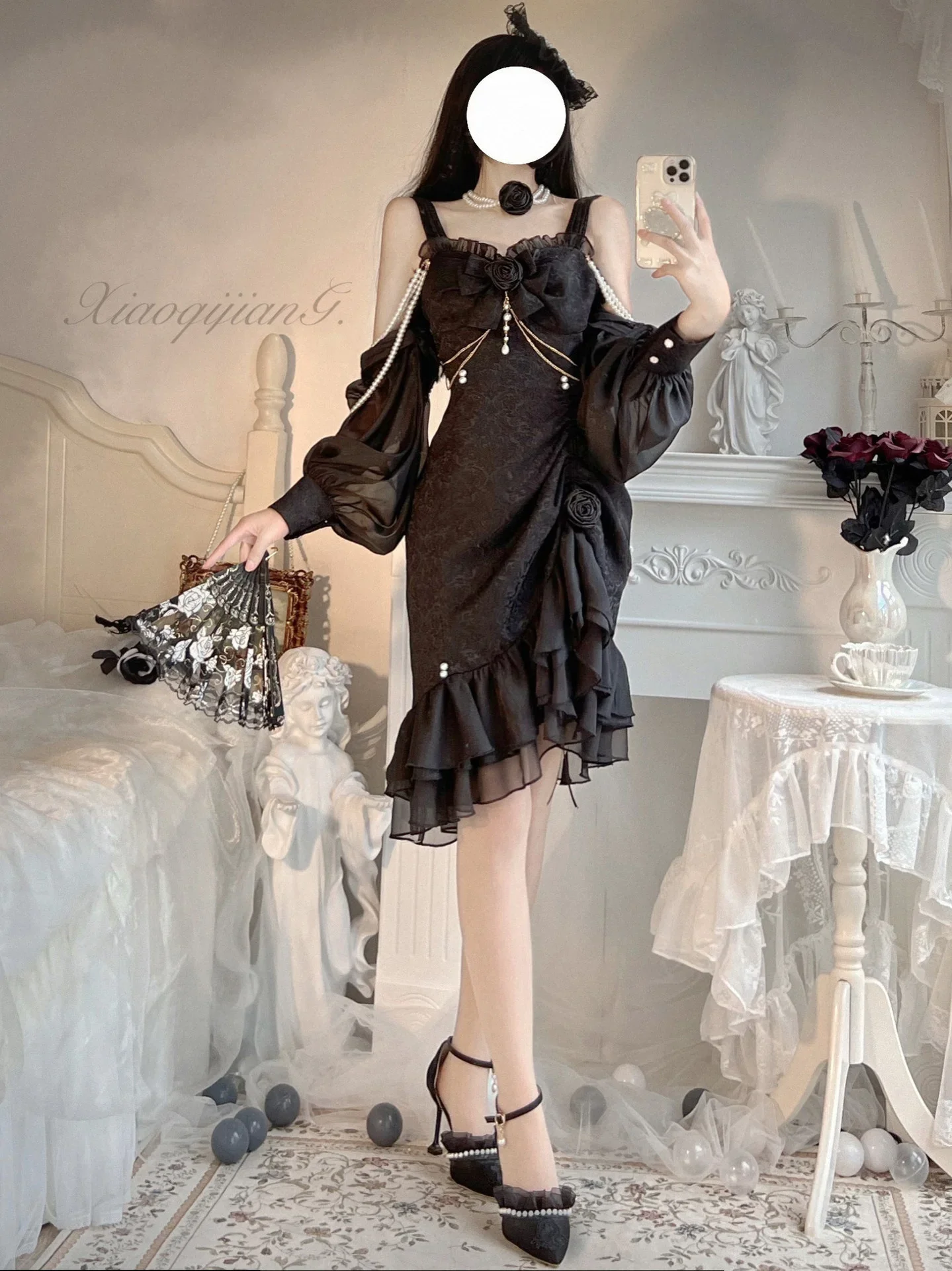 Vrouwen Sexy Jurk Gothic Meisje Jurk Chinese Stijl Cheongsams Dres Lolita Jurk Lolita Kostuum Halloween Cosplay