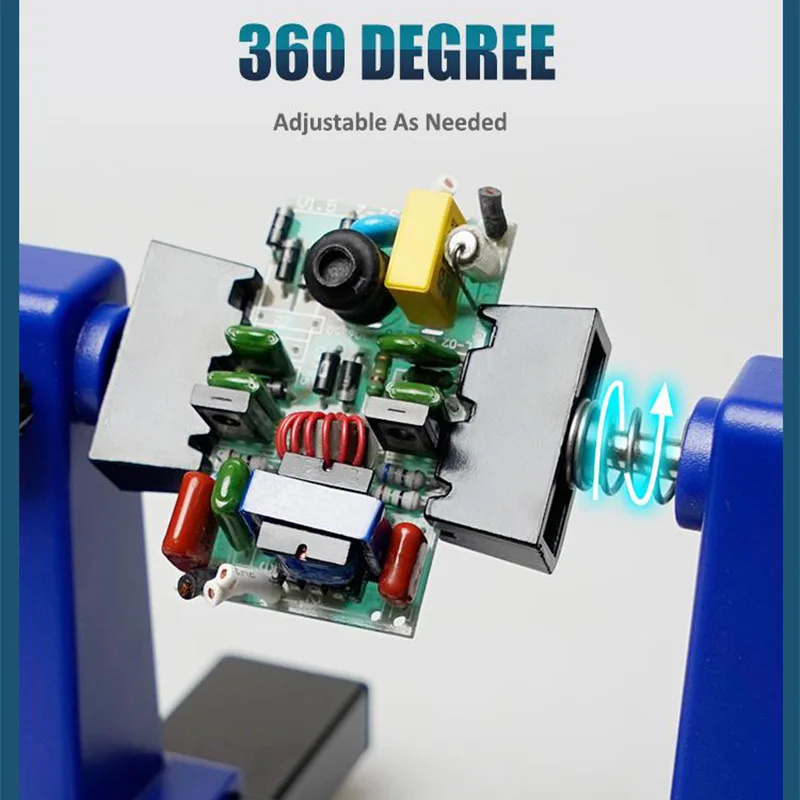 Pro'skit 0-200mm pemegang PCB, alat perbaikan klem penyangga solder Jig papan sirkuit cetak rotasi 360 ° dapat disesuaikan