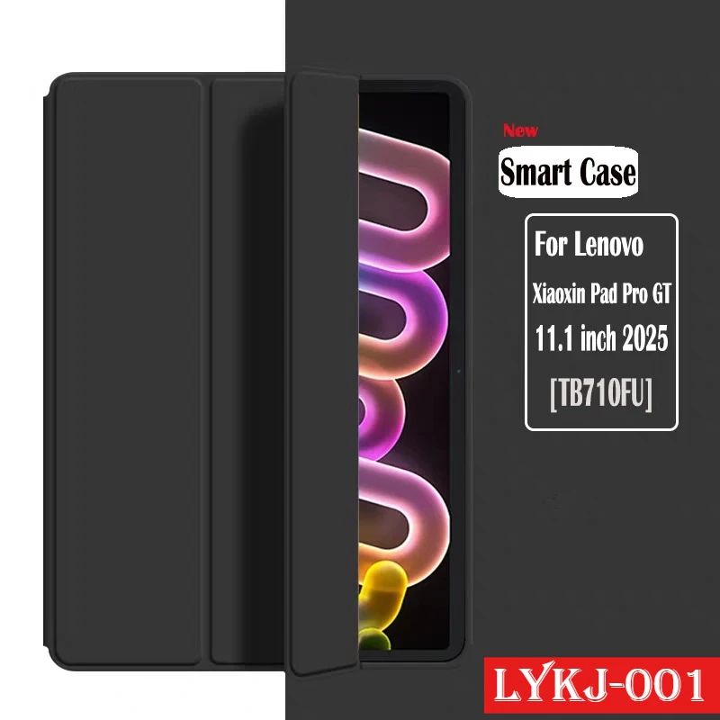 

For New Lenovo Xiaoxin Pad Pro 12.1" GT 11.1 Inch 2025 Case TB710FU Folding Stand PU Silicone Soft Back Shockproof Tablet Cover