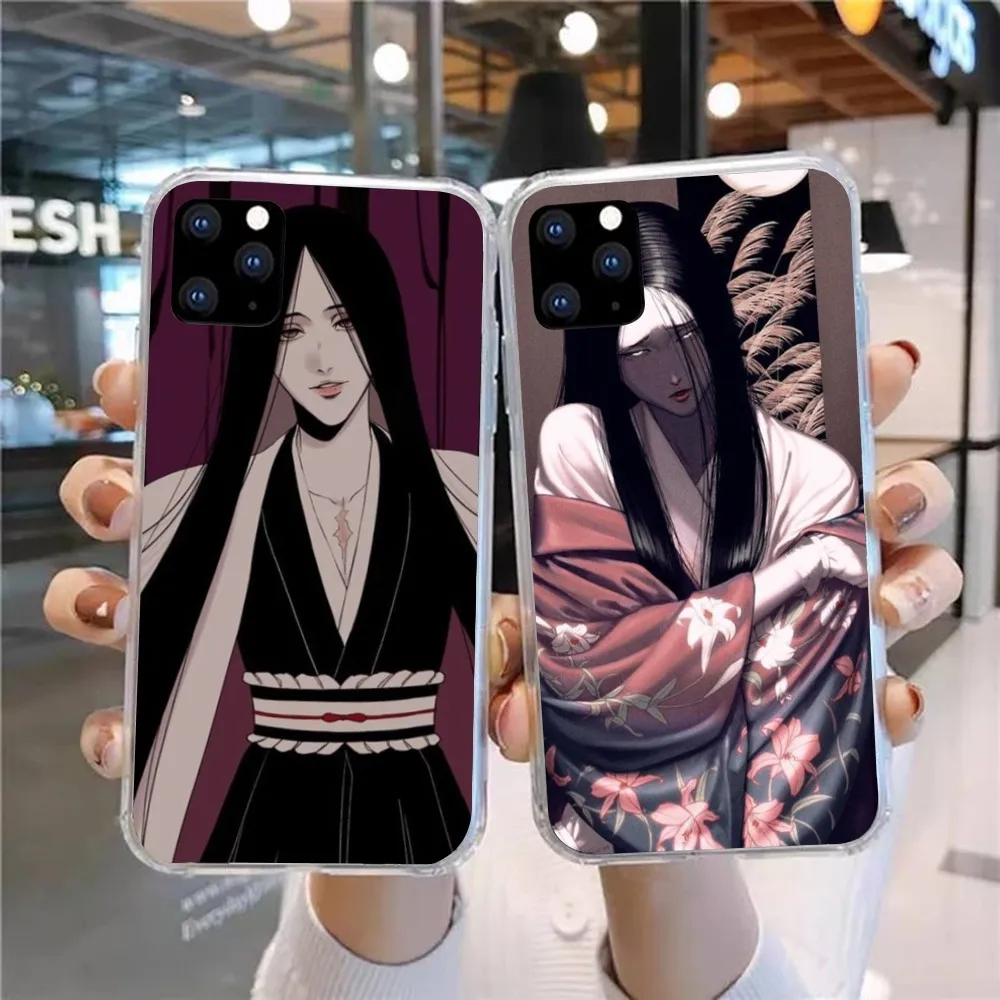 Bleach Unohana Mobile Cell Phone Case for Huawei P50 P40 P30 Pro Mate 40 30 Pro Nova 8 8i Y7P Honor Clear Phone Cover Funda