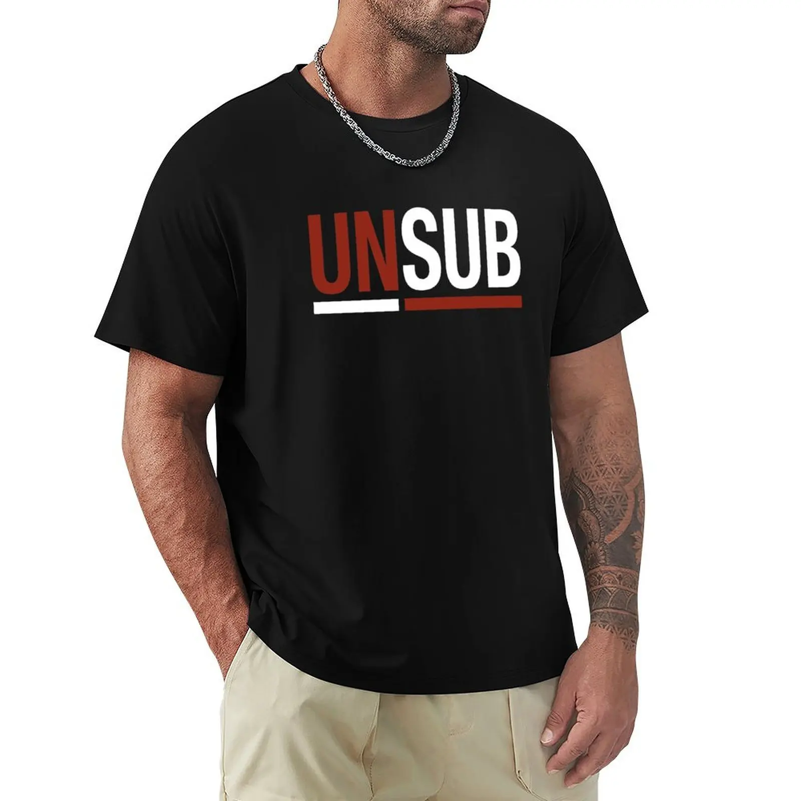 

Unsub T-Shirt man clothes blue archive anime stuff korean fashion mens tall t shirts