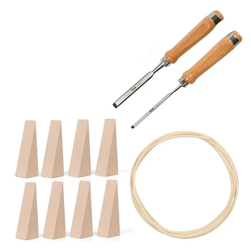 B23B DIY Repair Kit 1-Meter Rattan Coil Includes Carving Chisel And Wooden Wedge-Suitable For Repairing Rattan Furniture