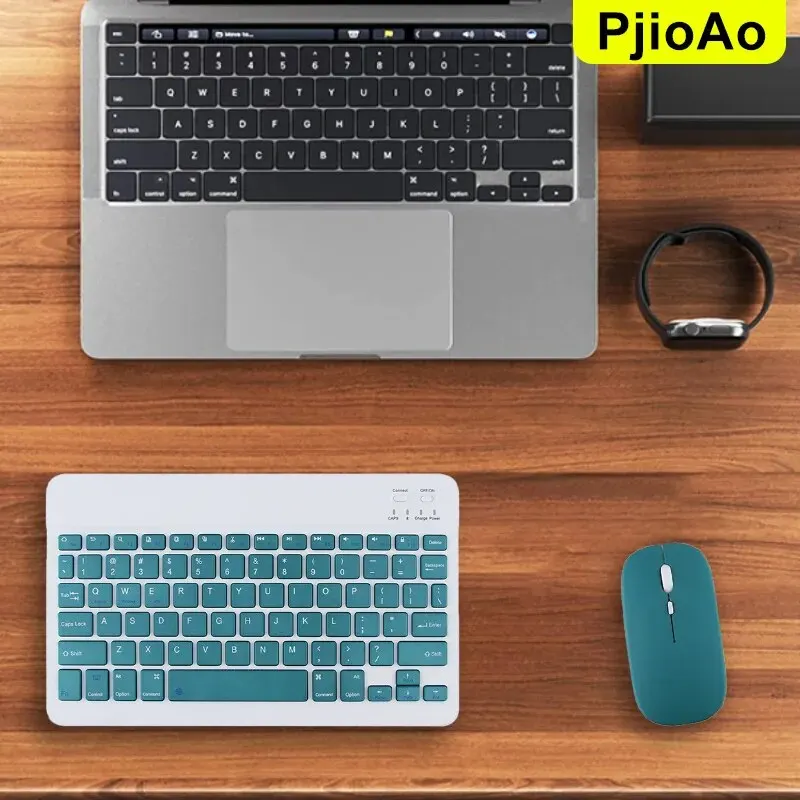 PjioAo For iPad Air 5 4 Pro 11 Bluetooth Wireless Keyboard And Mouse For Android IOS Windows Phone Tablet Simple Office Study