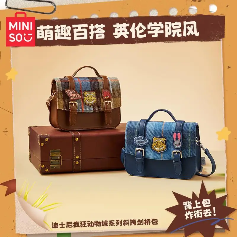 

MINISO Zootopia периферийные аксессуары серия сумок на плечо Джуди Ник периферийные устройства Кембриджская сумка для пары подарок на день рождения