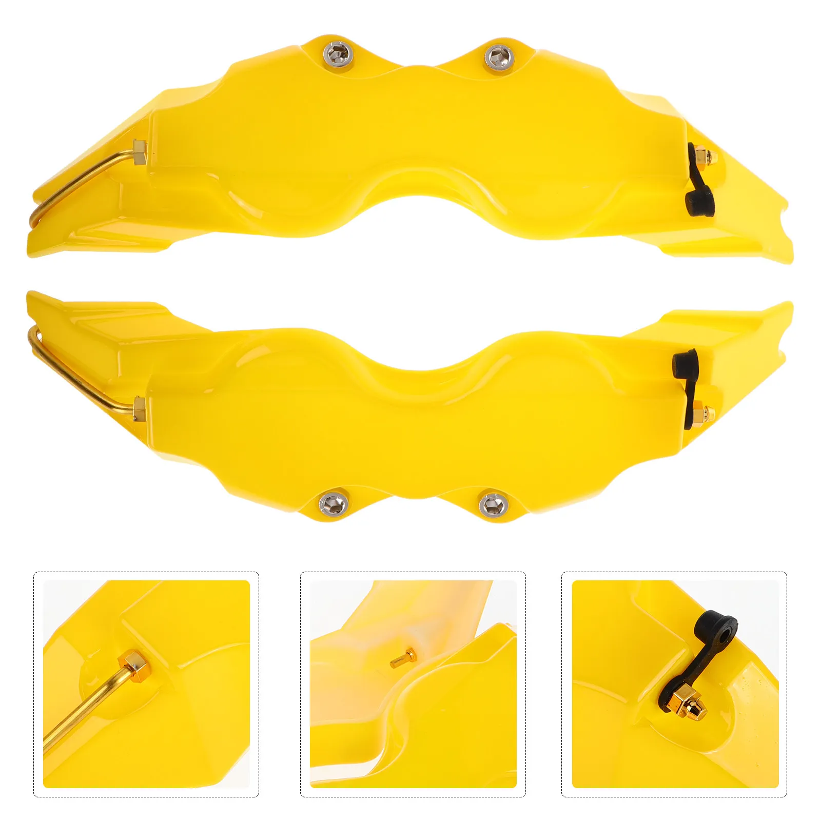 

1Pair Wheel Hub Caliper Cover 3D Brake Caliper Cover Yellow Car Modification Decorative Car Disc Brake Covers Waterproof