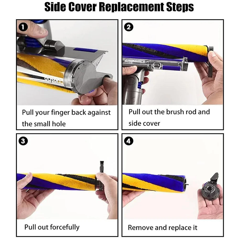 For Dyson Roller Brush Bar End Cap Cover For Dyson Digital Slim, V8 Slim, V12 V15 Detect Slim Vacuum Cleaner Replacement Parts