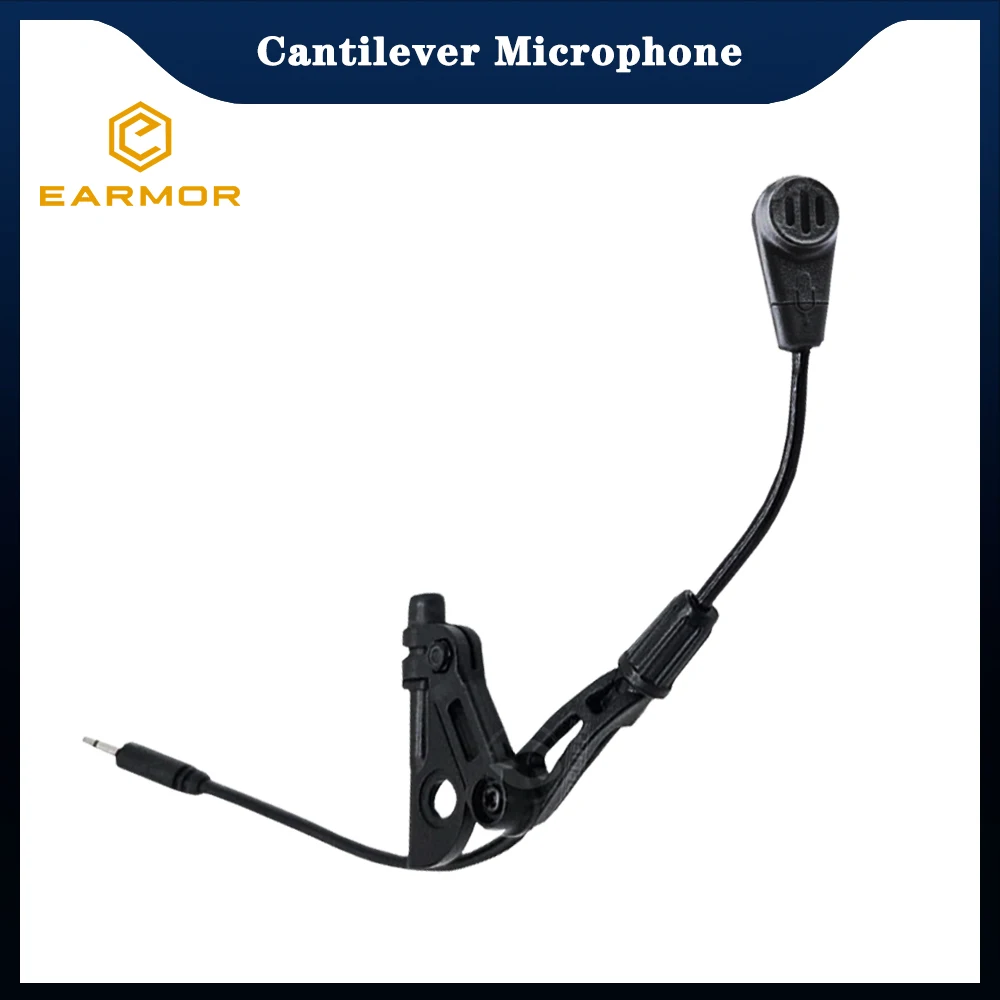 EARMOR S10 freitragende Elektret-Mikrofon, kompatibel mit M33/M32/M32H/M32X taktischen Kommunikations-Kopfhörern mit Geräuschunterdrückung