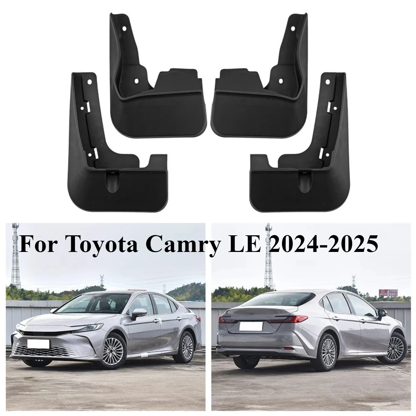 

For Toyota Camry LE 2024-2025 VersionMud Flaps Splash Guards Car Auto Exterior Mudguards Rubber Dirt-Proof Flexible Rubber