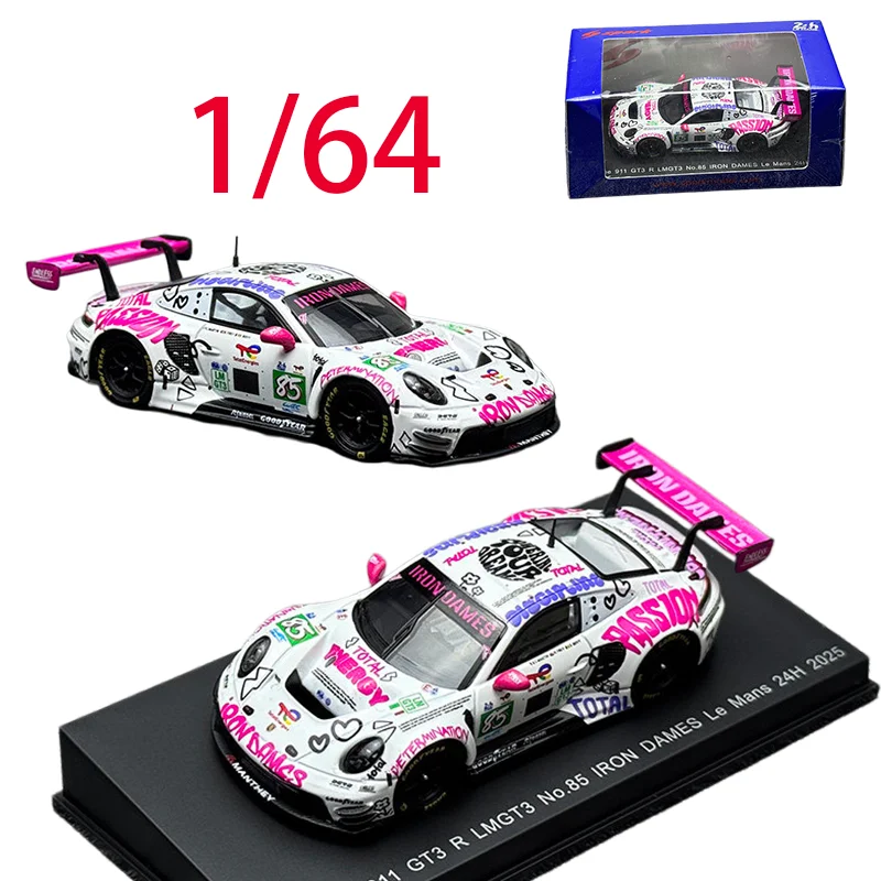 

Spark Diecast 1/64 Scale Porsche 911 GT3 R 2025 Racing Car Model Alloy Porsche 911 GT3 R 2025 Le Mans Play Vehicles Toys for Boy