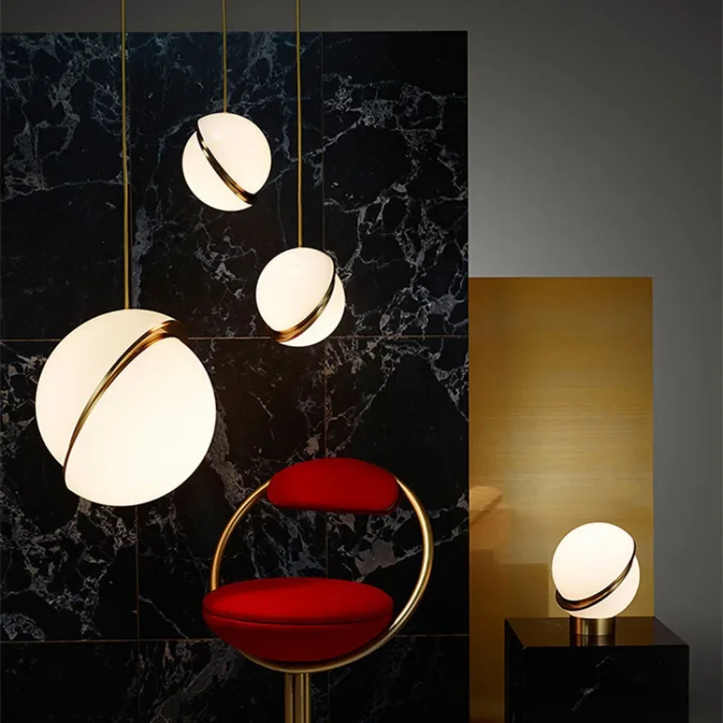 Modern Led Pendant Light Fixture Glass Lampshade Minimalist Hanging Lamps For Shop Restaurant Bedside Nordic Droplight Home Deco