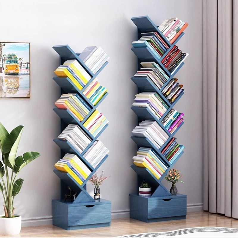 ‌Creative Tree Shape Bookshelf Display Stand‌ Multi-Level Wall Mounted Shelf for Living Room Book Storage and Decorative Display
