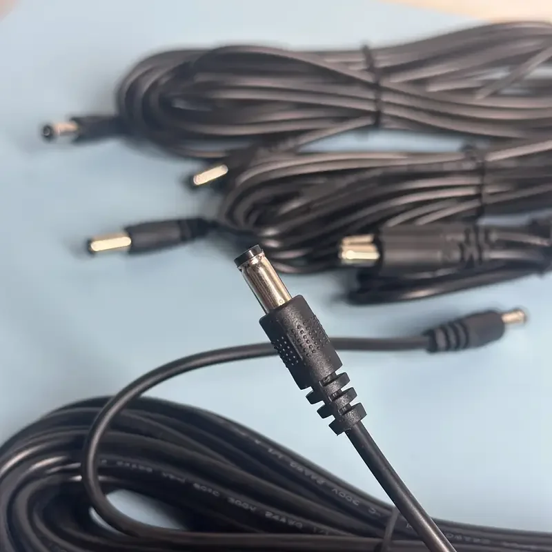 DC Power Plug Cable 5.5 x 2.1mm Male To Male CCTV Adapter Connector Cable 12V Power Extension Cords 1M/3M/5M/10M