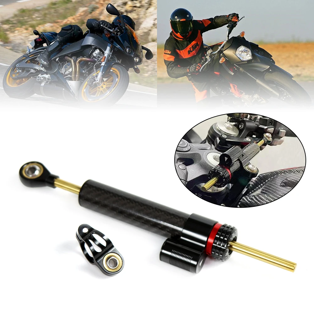 345mm 250mm For Yamaha MT10 MT-07 MT09 ZX6R YZF R6 CBR650R CB1000R Universal Motorcycle Adjustable Steering Damper Stabilizer