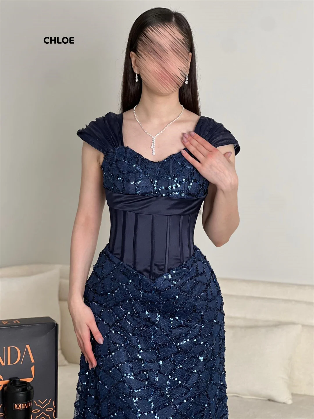 

Shiny Ball Gown Luxury Dress Fish Tail Robe Soiree Customized Square Collar Long Prom Dresses 2025 Wedding Evening Dress Woman