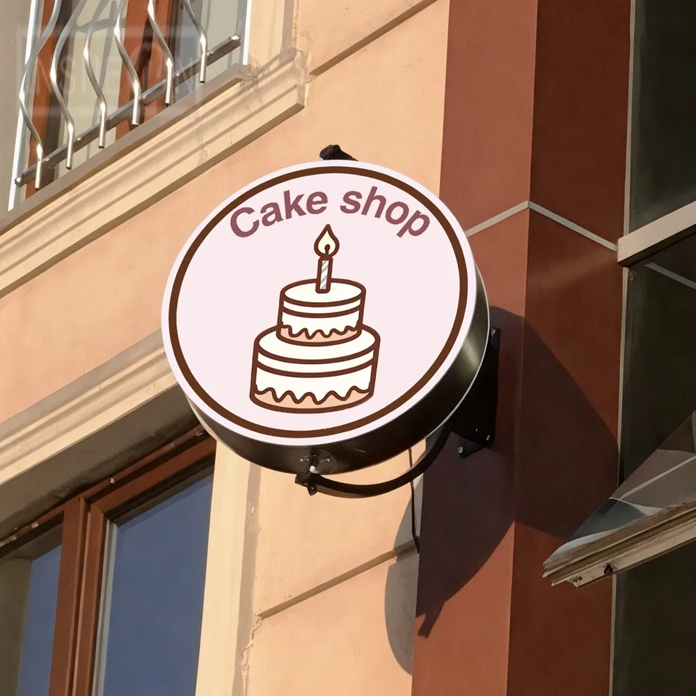 

Custom 360 Rotating Light Box Acrylic LED for Storefronts Double Sided Round Box Outdoor Waterproof Hanging Sign