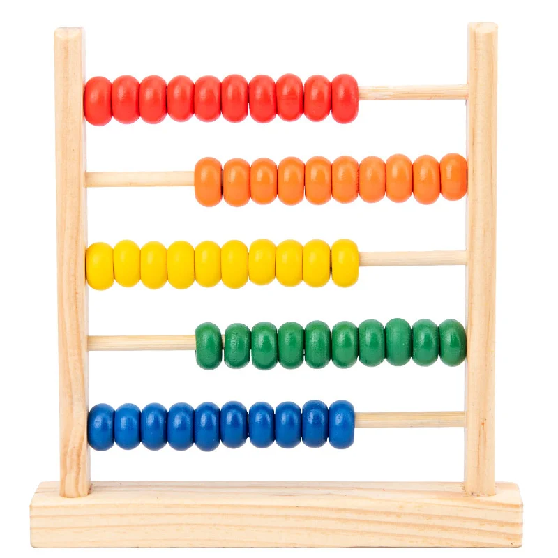 Gỗ Mini Bàn Tính Trẻ Em Đầu Toán Học Đồ Chơi Số Đếm Tính Hạt Bàn Tính Montessori Đồ Chơi Giáo Dục