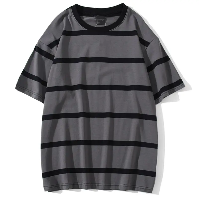 Mew Men T Shirt Color Block Print 3 Color Optional Tee Shirts Simple High Street Basic All Match Cargo Tops Mens Streetwear