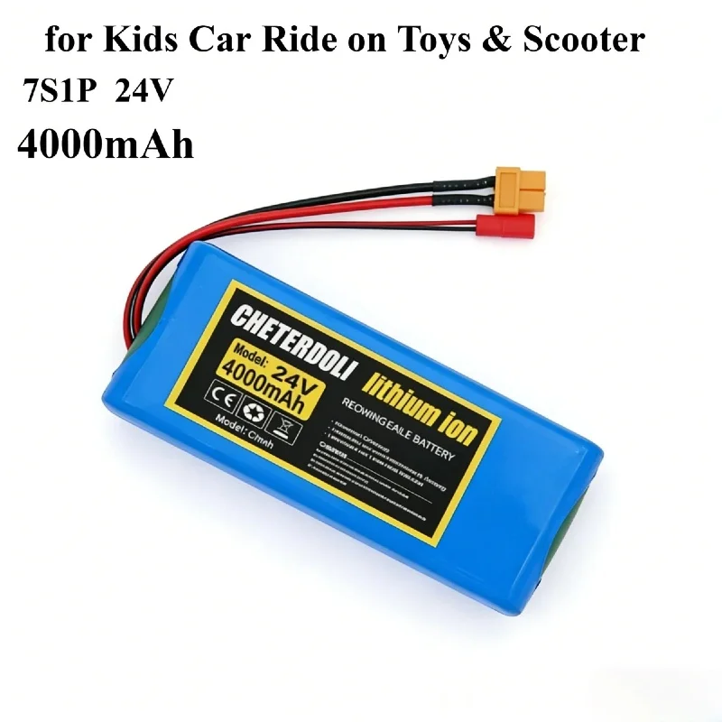 

Аккумуляторная литий-ионная батарея 7S1P 24В 6000мАч с высокой емкостью и встроенной защитой BMS для замены в детских самокатах