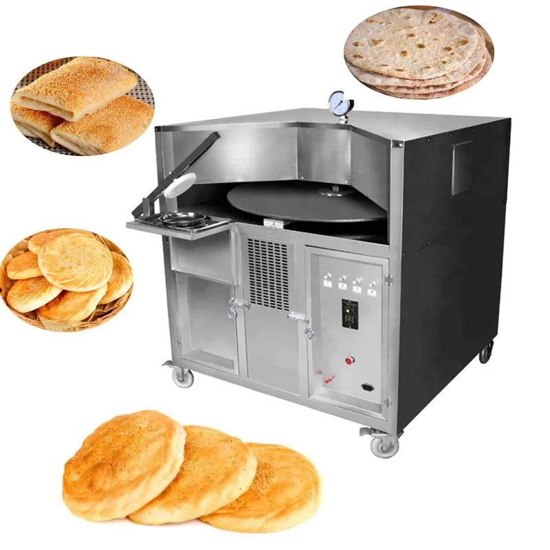 Fabricante De Pão Pita Árabe Comercial, Forno De Gás De Padaria, Roti Making Machine, Forno De Cozimento A Gás
