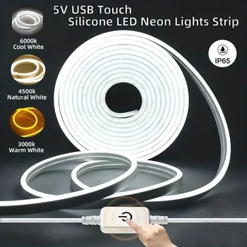 פס תאורת ניאון גמיש עם חיישן מגע וחיבור USB