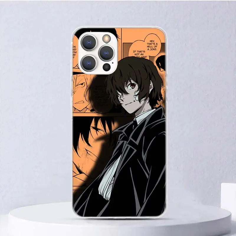 Bungo Stray Dogs Manga Soft Case For iPhone 16 15 Plus 11 12 13 Mini 14 Pro Max Apple Phone Cover X XS XR SE 7 8 SE Coque 11 12 