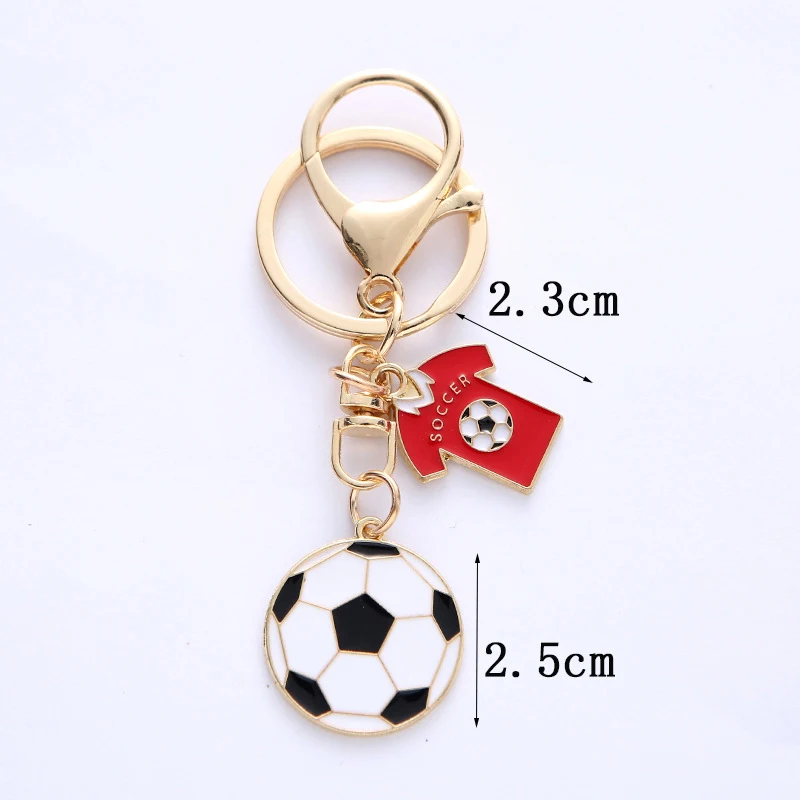 Creative Sporting Football Elements Keychain Pendents Soccer Metal Keyring Key Chain Key Fans Athlete Gift Men Player Jewelry